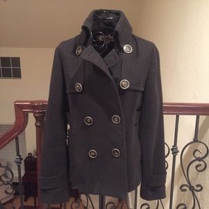Double-breasted Peacoat Black